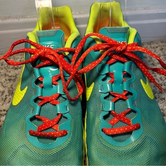 Nike Free 3.0 Neon Blue Lace up Tennis Shoes Size 9 - Picture 5 of 9